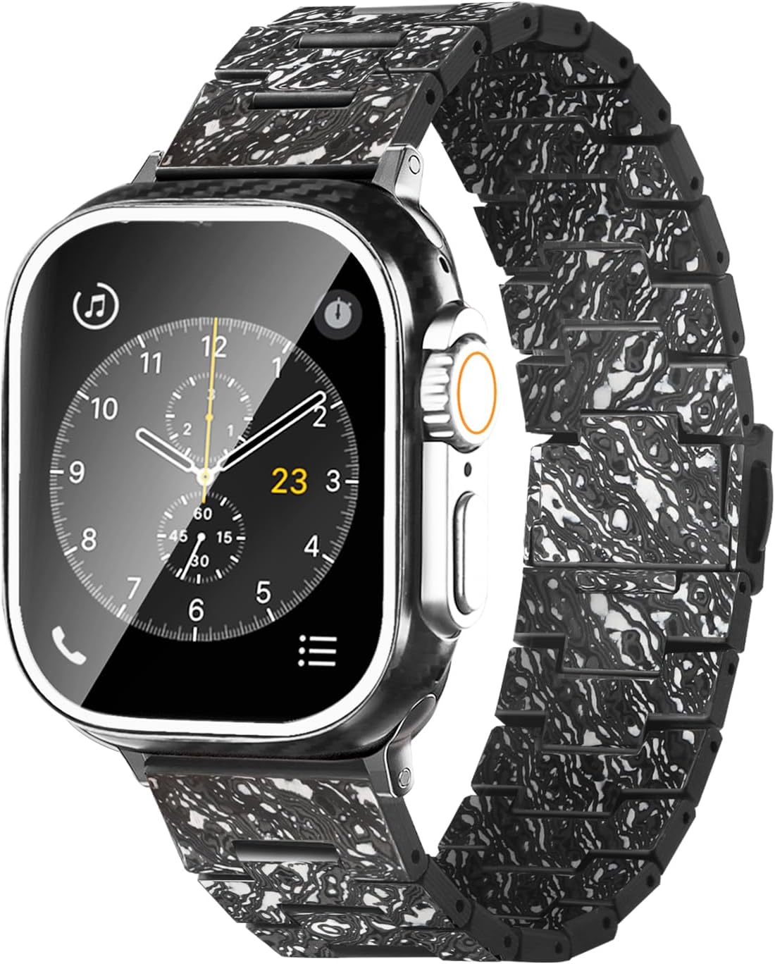 Apple Watch Series 44 45カーボンファイバーバンド色選べる Amazon.co.jp: カーボン製 ウォッチバンド モダン Apple Watch全